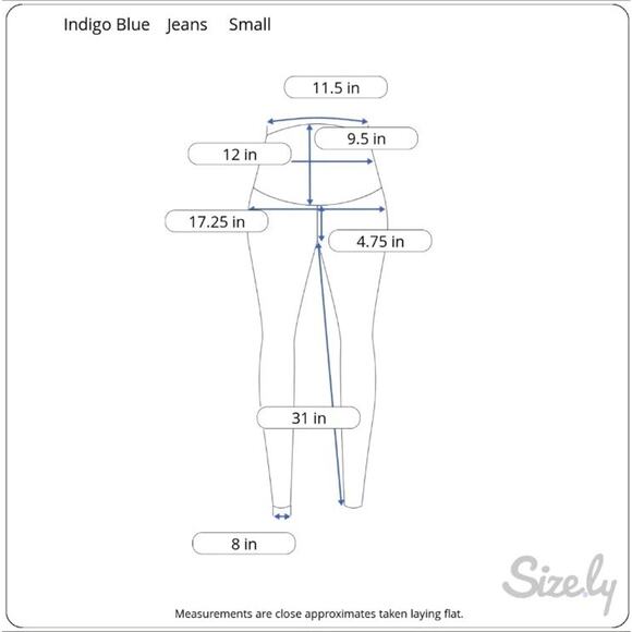 Indigo Blue Womens Straight Leg Maternity Jeans Size S 4-6 High Waist Panel - Picture 2 of 9